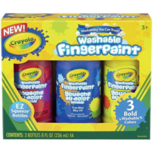 Peinture au doigt lavable Crayola — 3 couleurs