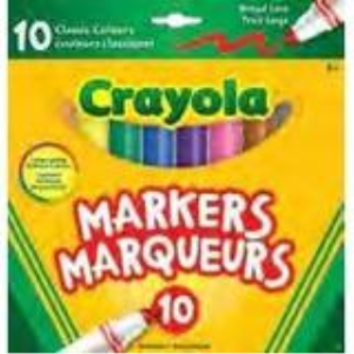 Marqueurs à pointe large Crayola — 10 couleurs