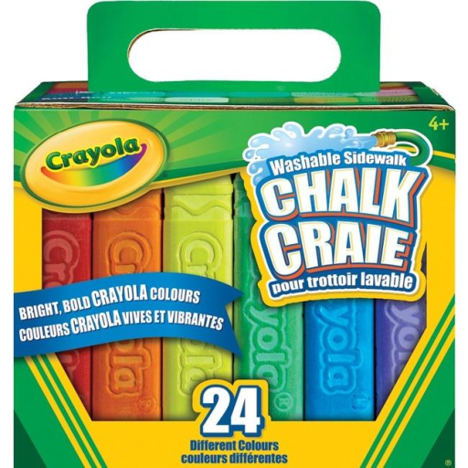 Craies de trottoir Crayola — 24 pièces