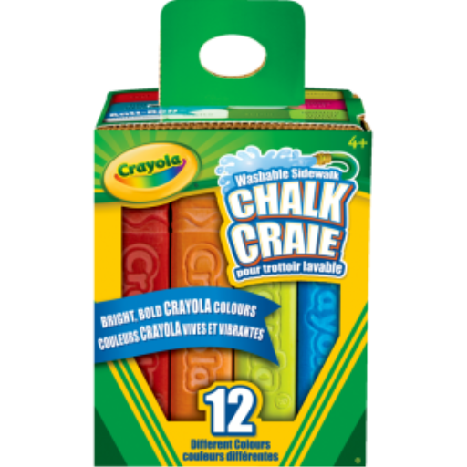 Craies de trottoir Crayola — 12 pièces