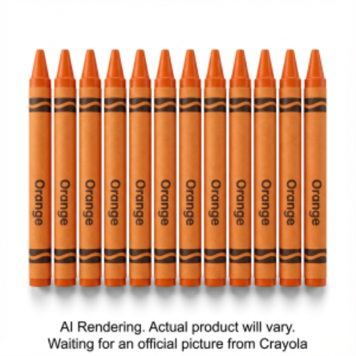Crayons Crayola en vrac — orange, boîte de 12
