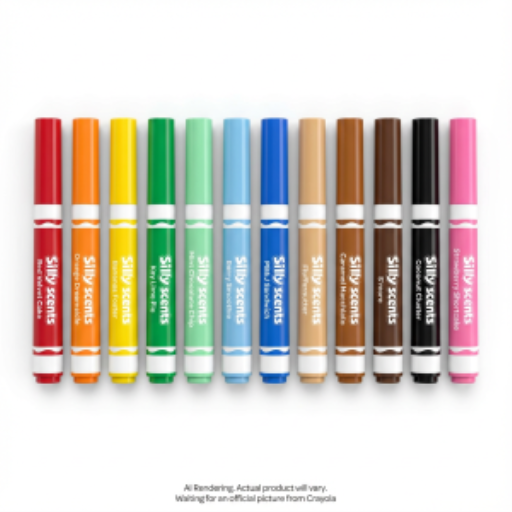 Marqueurs lavables à pointe biseautée Crayola Silly Scents Smash Ups — 12 couleurs