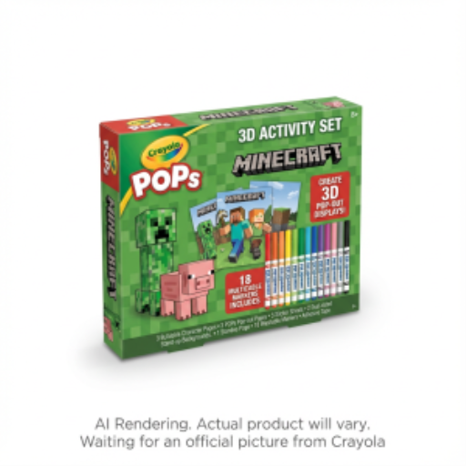 Ensemble d’activité 3D POPs Crayola — Minecraft