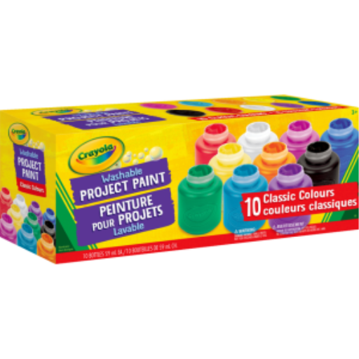 Pots de peinture lavable Crayola — 10 pots, 59 ml