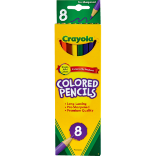 Crayons de couleur Crayola — 8 couleurs