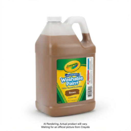 Peinture lavable Crayola — brun, 128 oz / 3,78 L