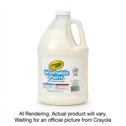 Peinture lavable Crayola — blanc, 128 oz / 3,78 L