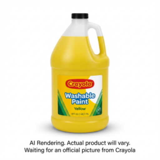 Peinture lavable Crayola — jaune, 128 oz / 3,78 L