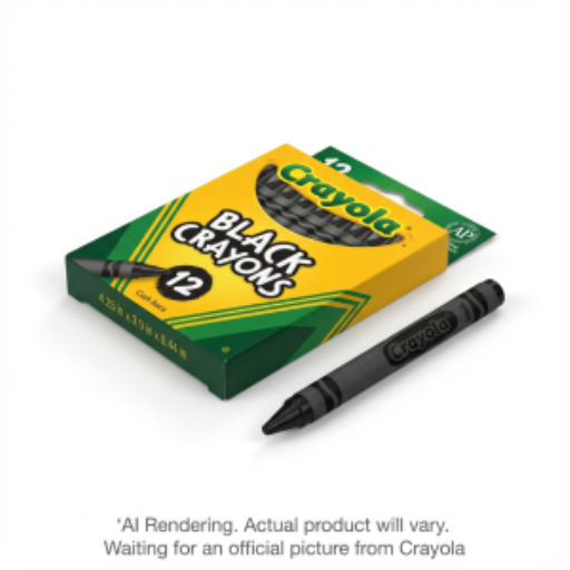 Crayons Crayola en vrac — noir, boîte de 12