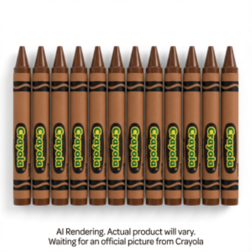 Crayons Crayola en vrac — brun, boîte de 12