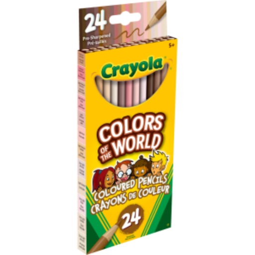 Crayons de couleur Crayola Colors of the World — 24 crayons