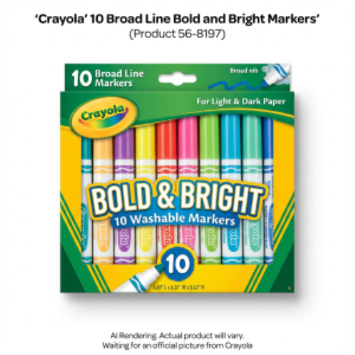 Marqueurs à pointe large Crayola — 10 couleurs