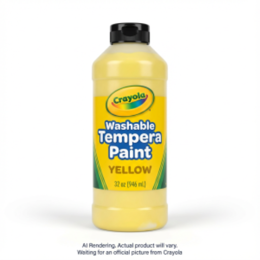 Peinture tempera lavable Crayola — jaune, 946 ml