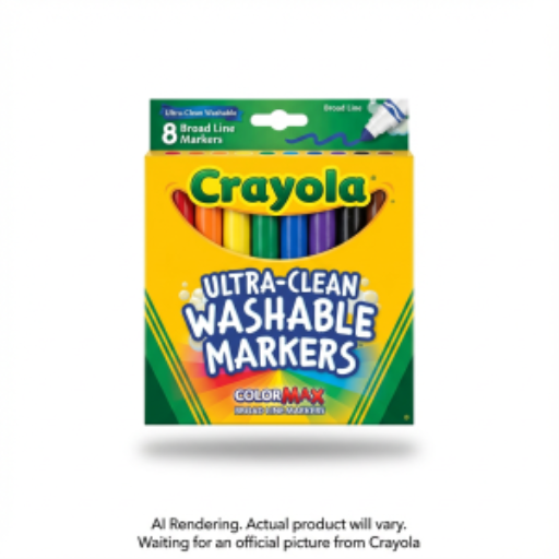 Marqueurs lavables à pointe large Ultra-Clean Crayola — 8 couleurs