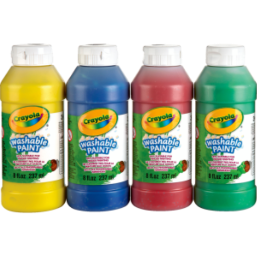 Peinture lavable Crayola — 4 pots, 237 ml