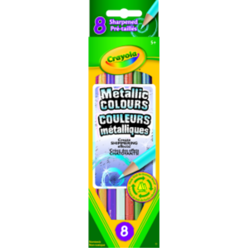 Crayons de couleur métalliques Crayola — 8 couleurs