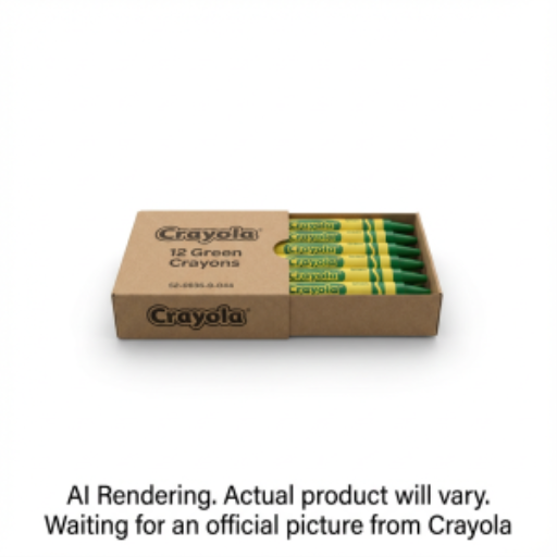 Crayons Crayola en vrac — vert, boîte de 12
