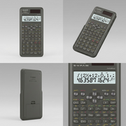 Four-grid view of the Casio FX-991MSPLUS2 showing front, angled, back, and display close-up.