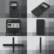Casio FX-9910CW scientific calculator shown from multiple angles including front, back, and side.