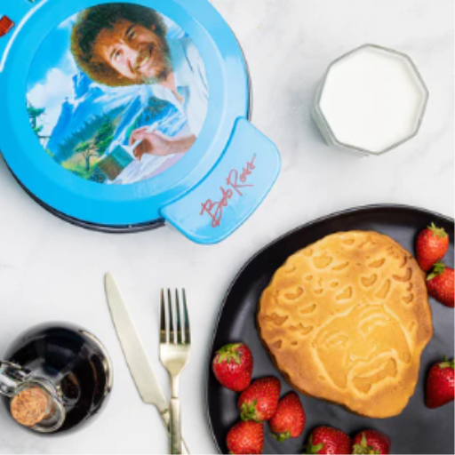 Gaufrier Bob Ross Happy Little Waffles