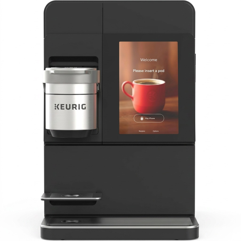 High-resolution hero shot of the Keurig K4500 commercial brewer, showing its touchscreen and 'KEURIG' brew group on a clean white background.