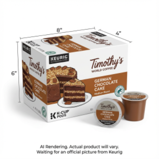 Capsules K-Cup Timothy’s — gâteau au chocolat allemand, 24 unités