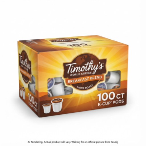 Capsules K-Cup Timothy’s — mélange déjeuner, torréfaction légère, 100 unités