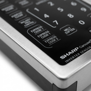 A macro photo of the SHARP non-traditional control pad.