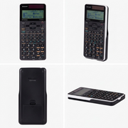 Premium matrix view of the Sharp EL-W535XG-WH calculator, featuring neat rows of four multi-angle shots.