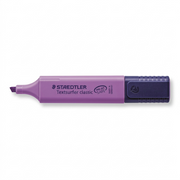 High-resolution, centered view of the STAEDTLER Textsurfer classic fluorescent violet highlighter against a pure white background. The purple body features dark purple markings and a dark purple cap, exactly matching image_0.png.