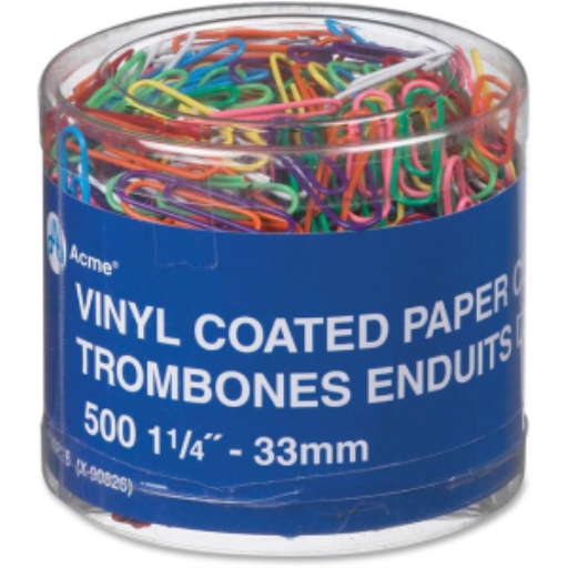 Pince-notes Westcott — 1 1/4 po / 33 mm, couleurs assorties, bac de 500 (90826)