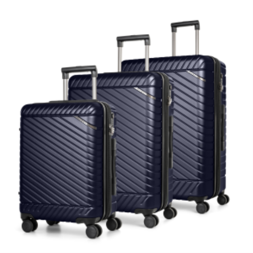 Ensemble de valises Bugatti Oslo — ensemble de 3, bleu marin