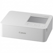 Pure hero shot of a white Canon SELPHY CP1500 compact photo printer on a white background.
