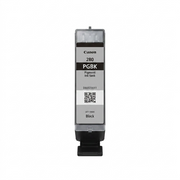 High-resolution pure white ecommerce hero shot of the Canon PGI-280 Black text pigment ink tank.