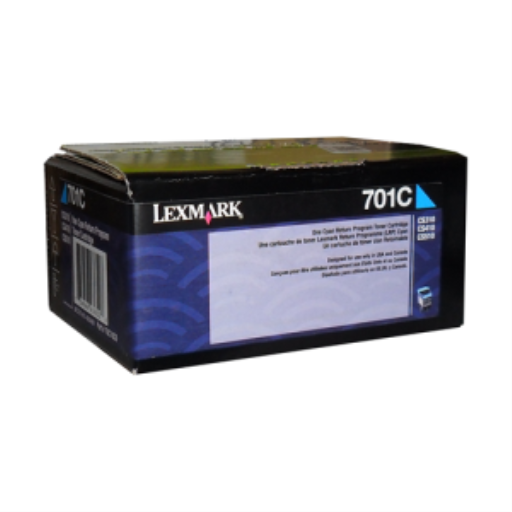 Toner Lexmark — cyan — compatible Lexmark CS310, Lexmark CS410, Lexmark CS510, Lexmark CX310 et plus, 1K pages, programme de retour, 70C10C0
