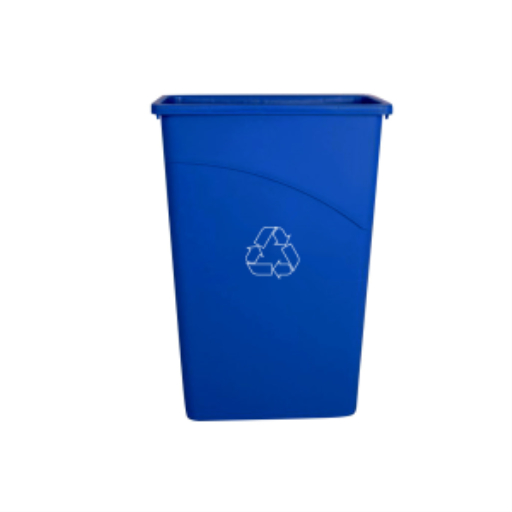 Contenant à déchets mince — 23 gal, bleu