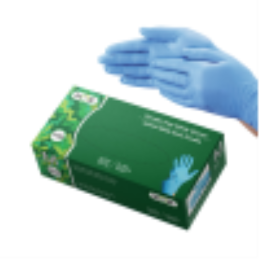 Gants jetables en nitrile sans poudre — bleu ciel, 3 mil, moyen, boîte de 100