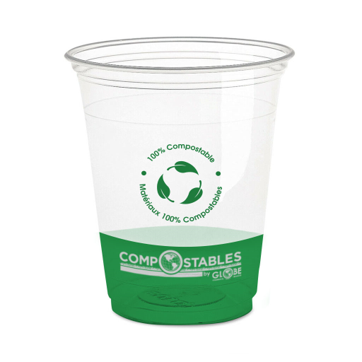 Gobelets froids transparents en PLA — 16 oz, 50 unités