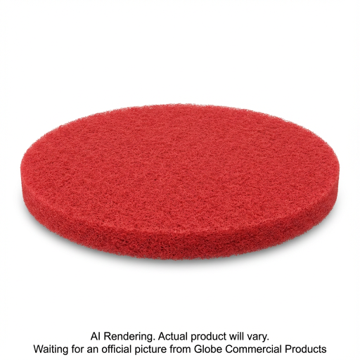 Tampon de plancher pour polissage — 21 po, rouge