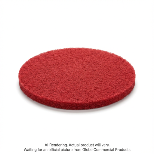 Tampon de plancher pour polissage — 12 po, rouge