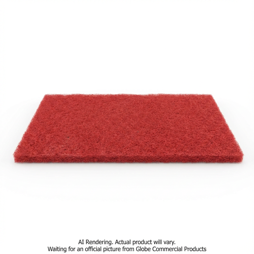 Tampon de plancher pour polissage — 14 po, rouge