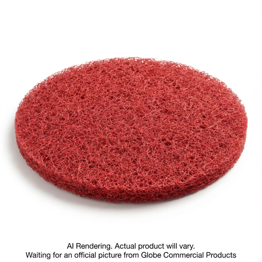 Tampon de plancher pour polissage — 13 po, rouge