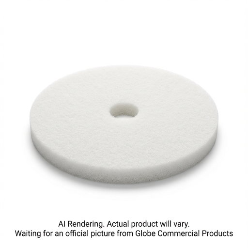 Tampon de plancher pour entretien — 14 po, blanc