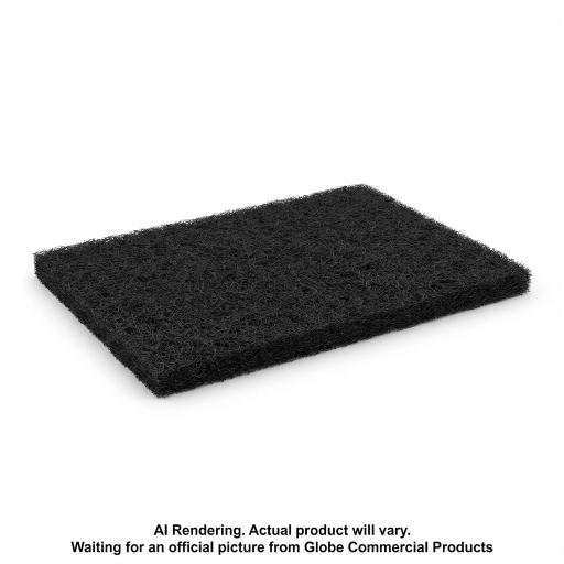 Tampon de plancher pour entretien — 14 po, noir