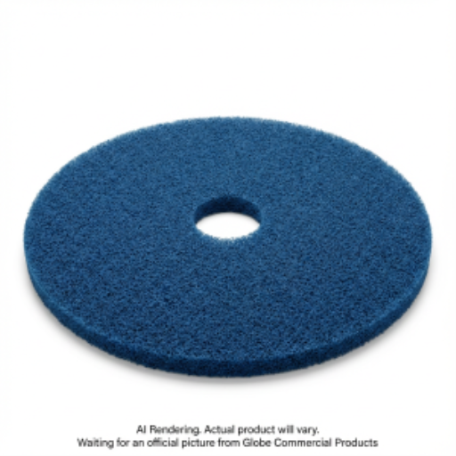 Tampon de plancher pour polissage — 27 po, bleu