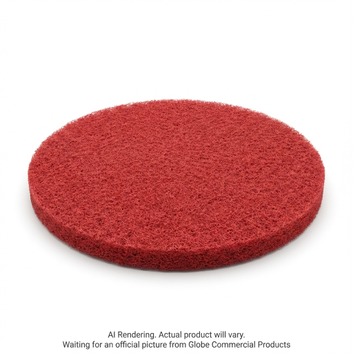 Tampon de plancher pour polissage — 11 po, rouge