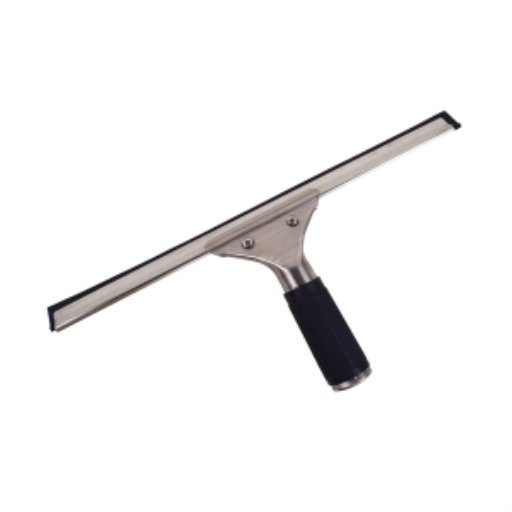 Squeegee en acier inoxydable avec caoutchouc — 14 po