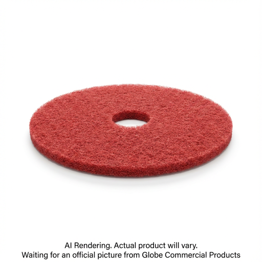 Tampon de plancher pour polissage — 19 po, rouge