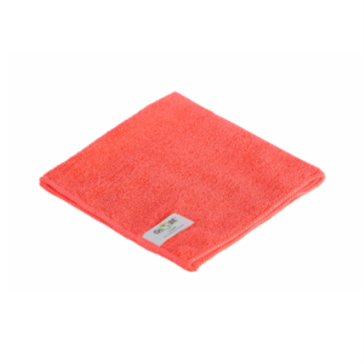 Chiffon en microfibre — 14 x 14 po, rouge, 10 unités