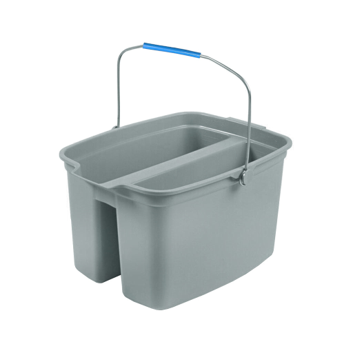 Seau double de nettoyage — 15 pintes, gris